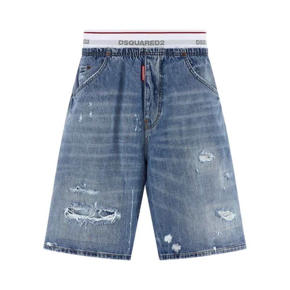 Dsquared² Blue Cotton Bermuda Men's Shorts